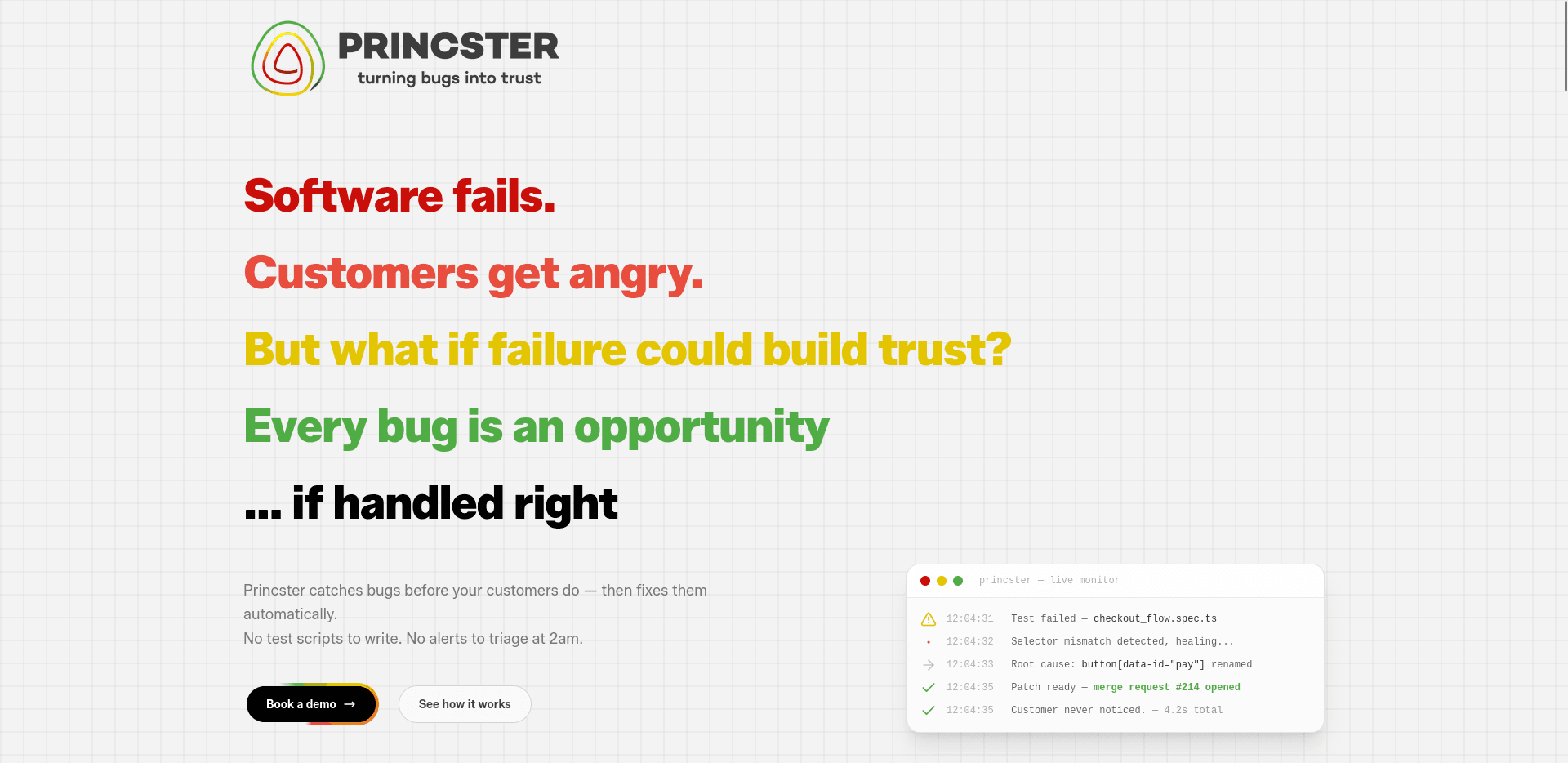 Princster AI website