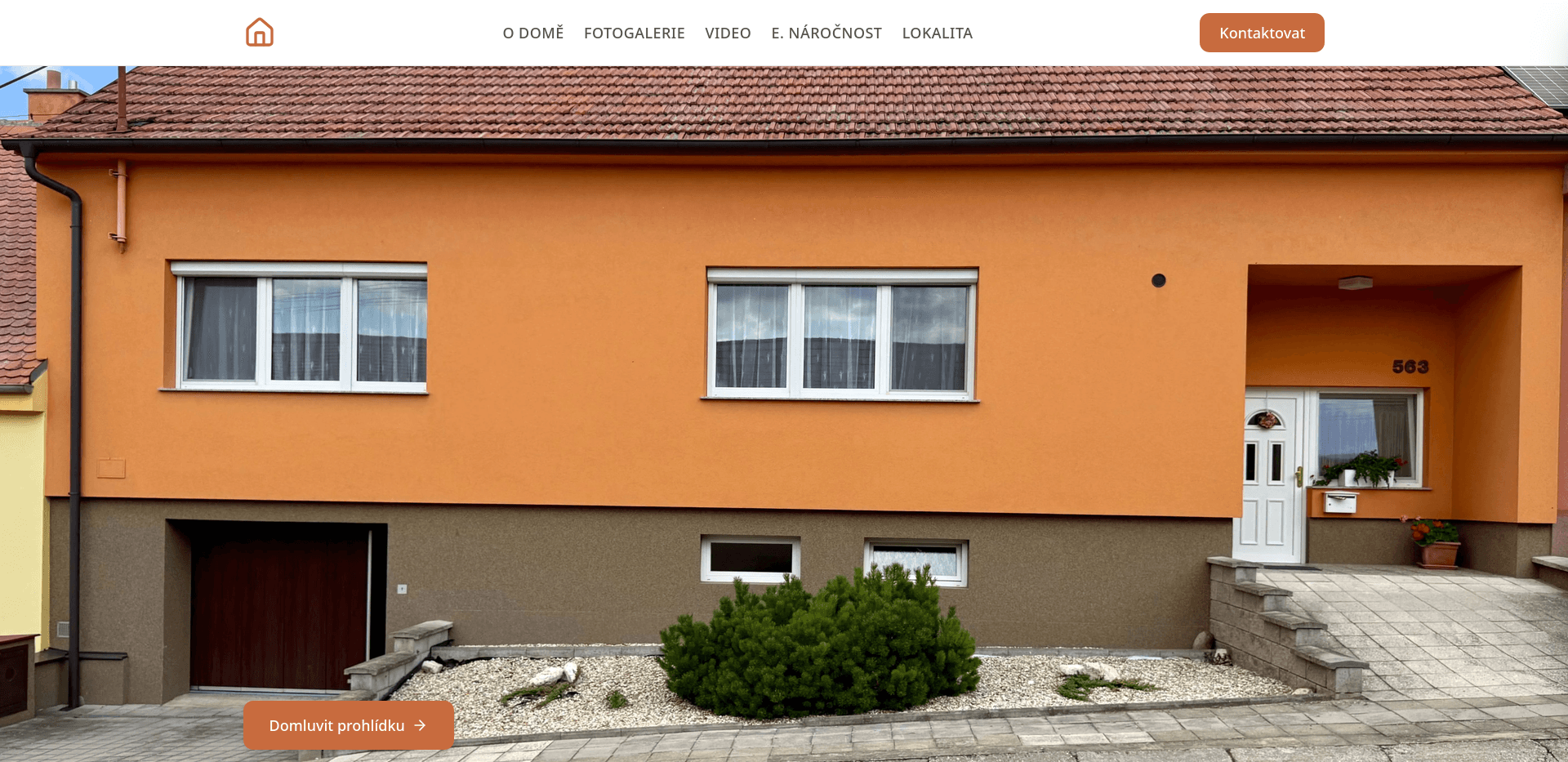 Website presentation of a family home for sale without an estate agent