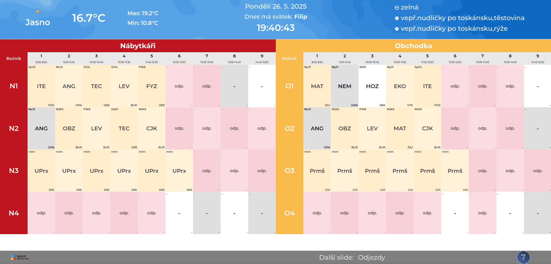 tv-rozvrh screenshot 2